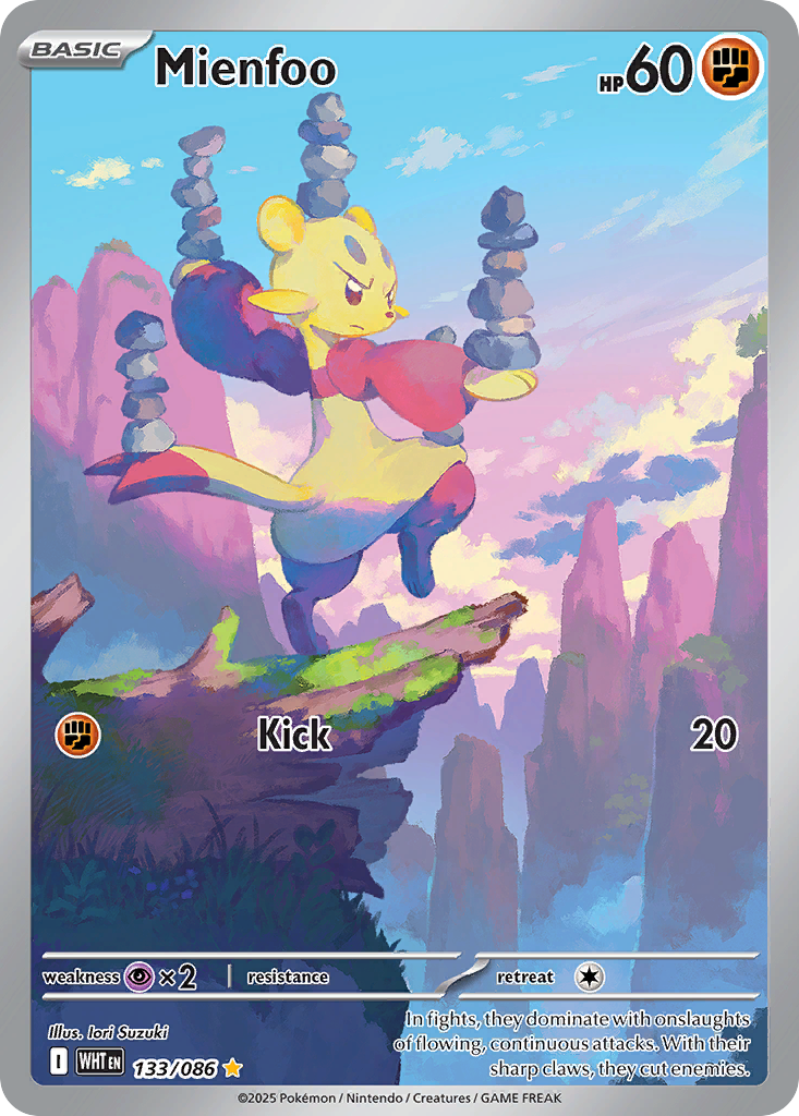 Mienfoo Pokémon card