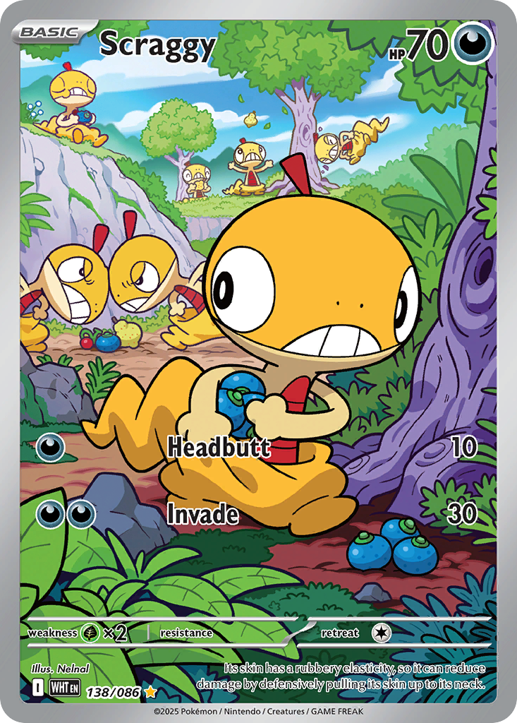 Scraggy Pokémon card