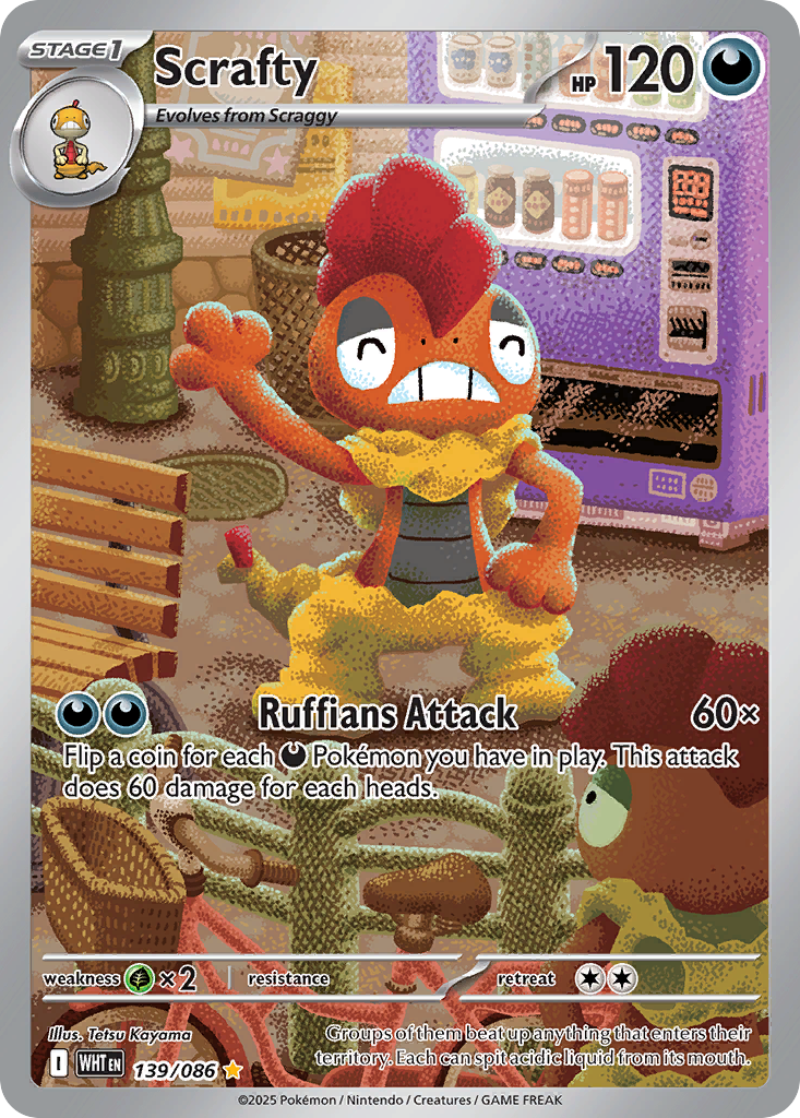 Scrafty Pokémon card