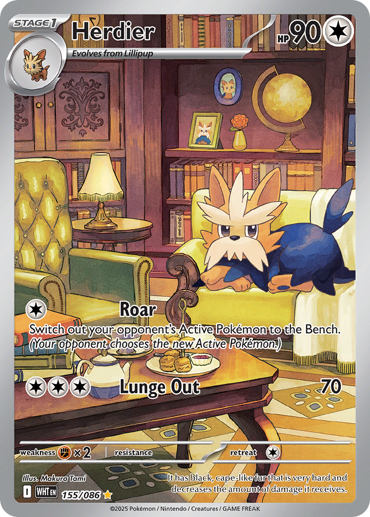Herdier Pokémon card