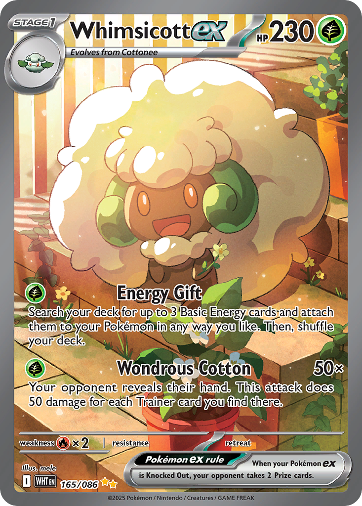 Whimsicott ex Pokémon card