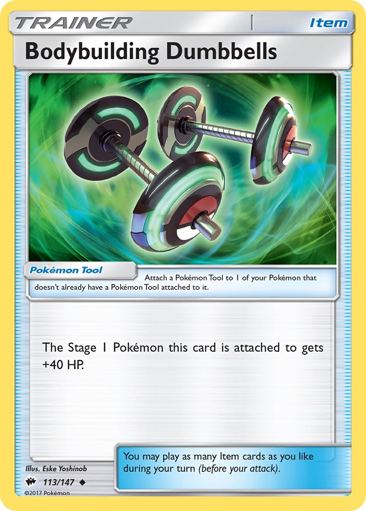 Bodybuilding Dumbbells Pokémon card