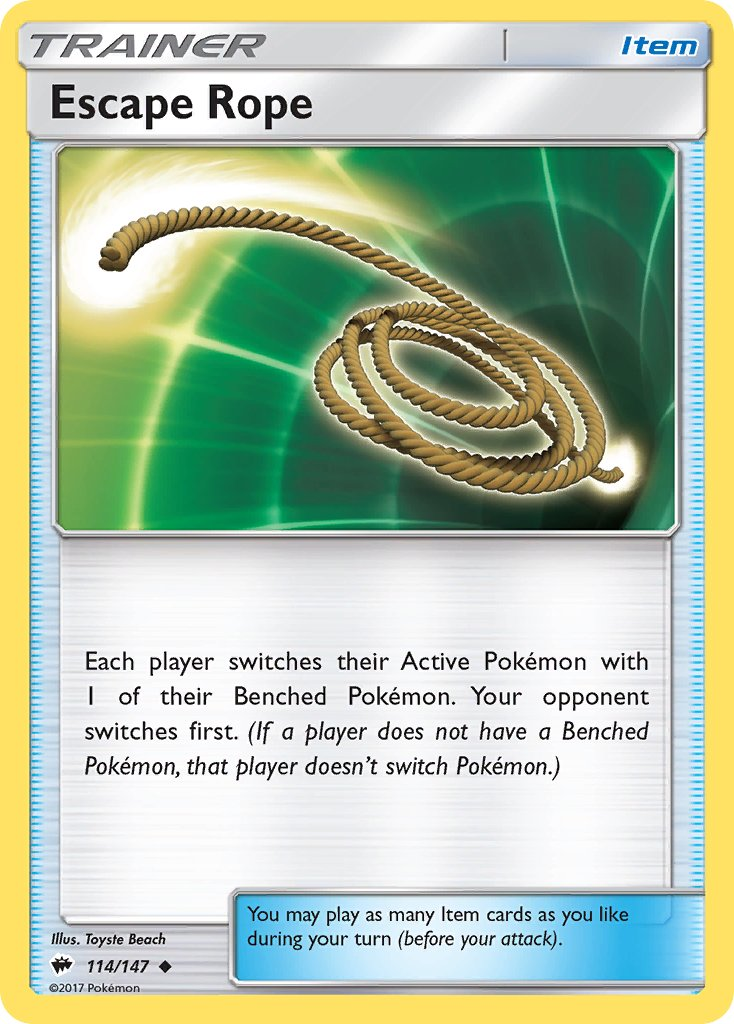 Escape Rope Pokémon card