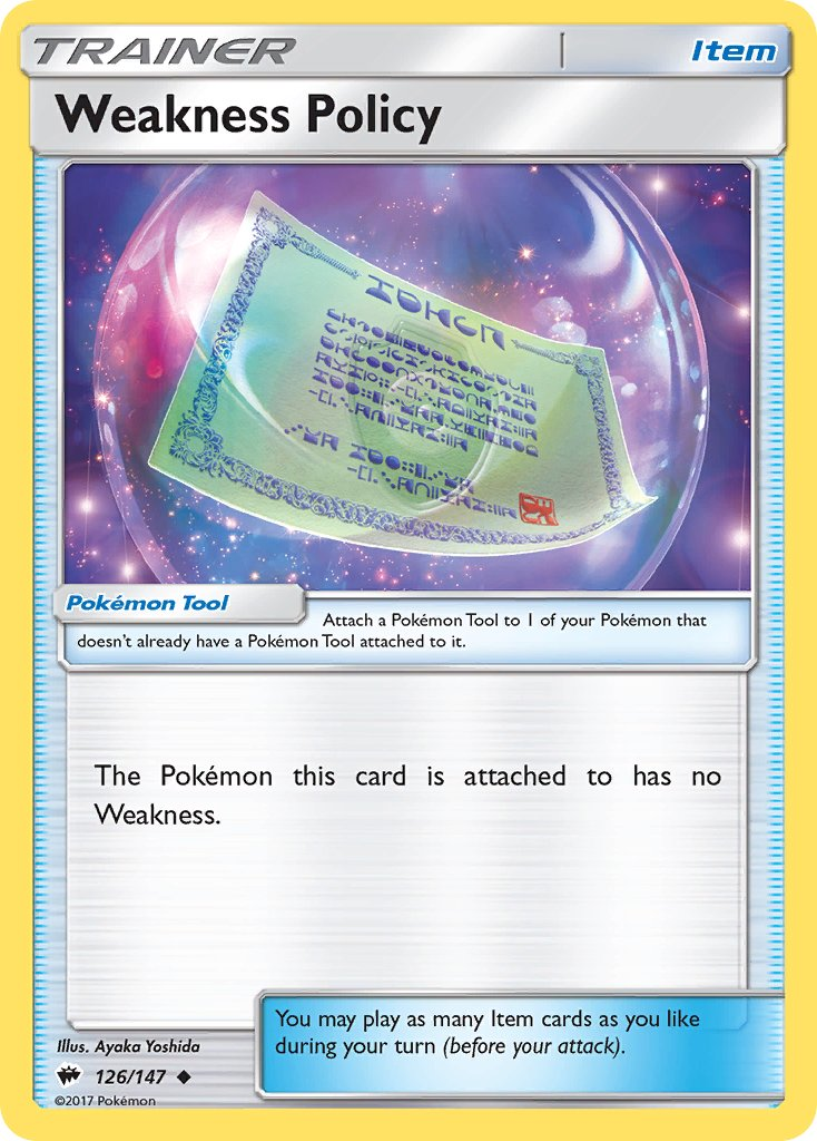 Weakness Policy Pokémon card
