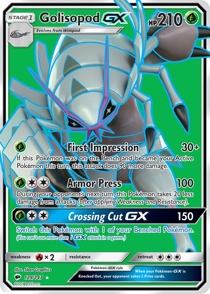 Golisopod GX Pokémon card