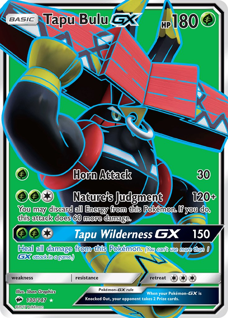 Tapu Bulu GX Pokémon card