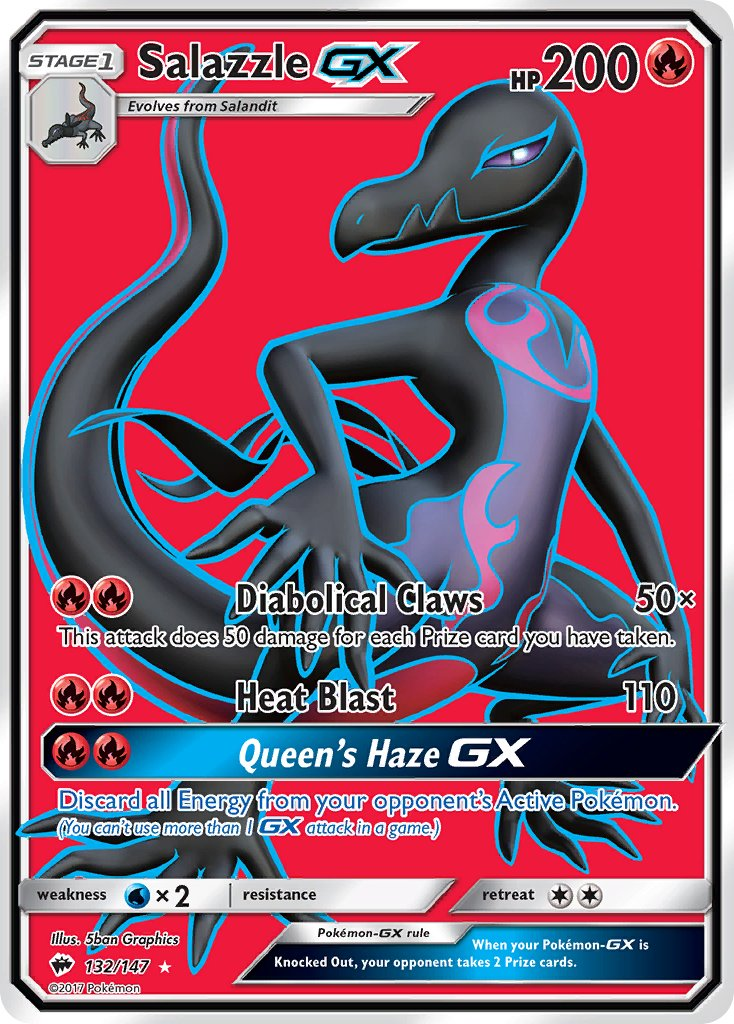 Salazzle GX Pokémon card