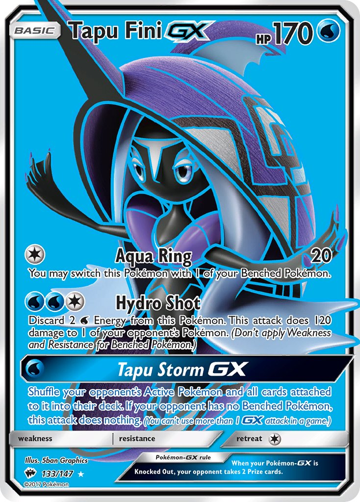 Tapu Fini GX Pokémon card