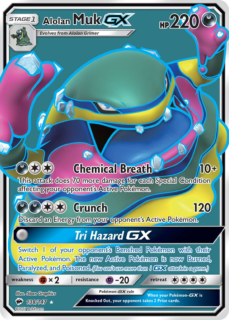 Alolan Muk GX Pokémon card