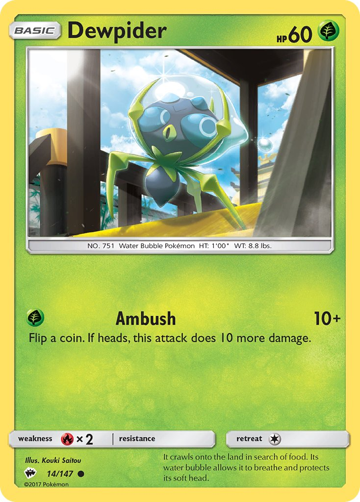 Dewpider Pokémon card