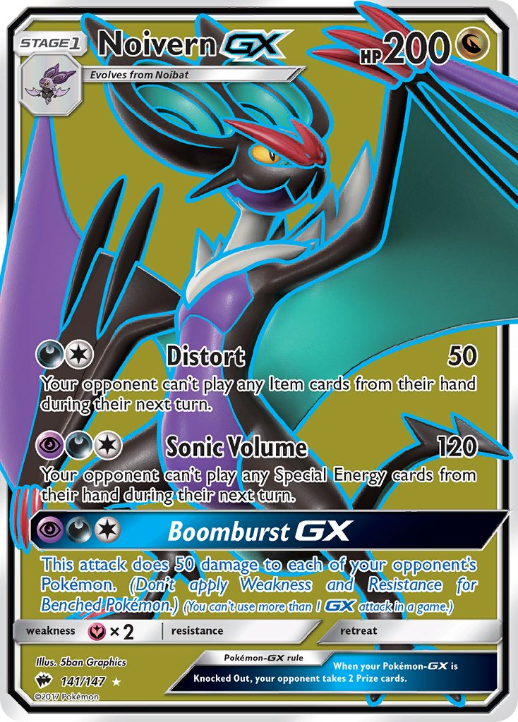 Noivern GX Pokémon card