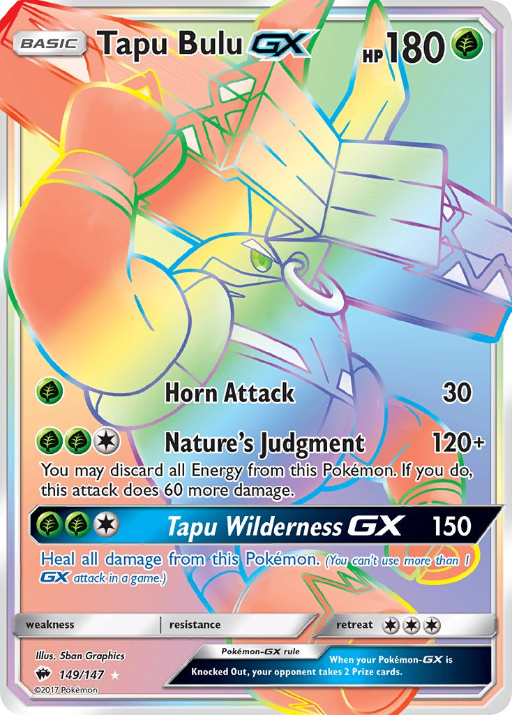 Tapu Bulu GX Pokémon card
