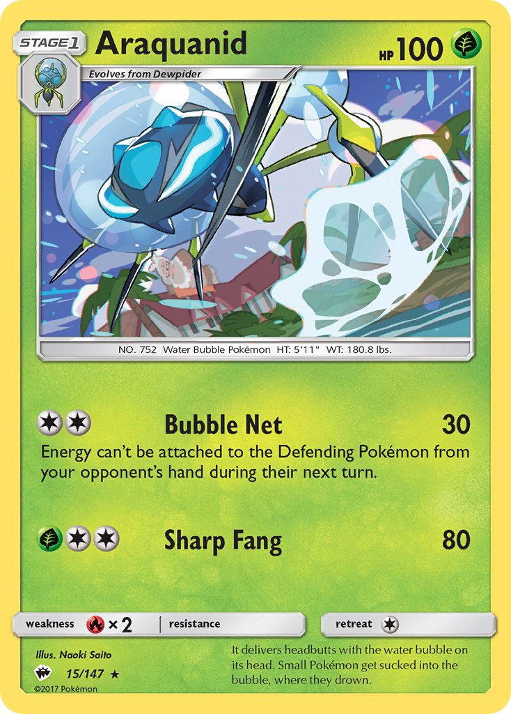 Araquanid Pokémon card