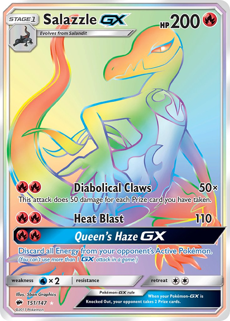 Salazzle GX Pokémon card