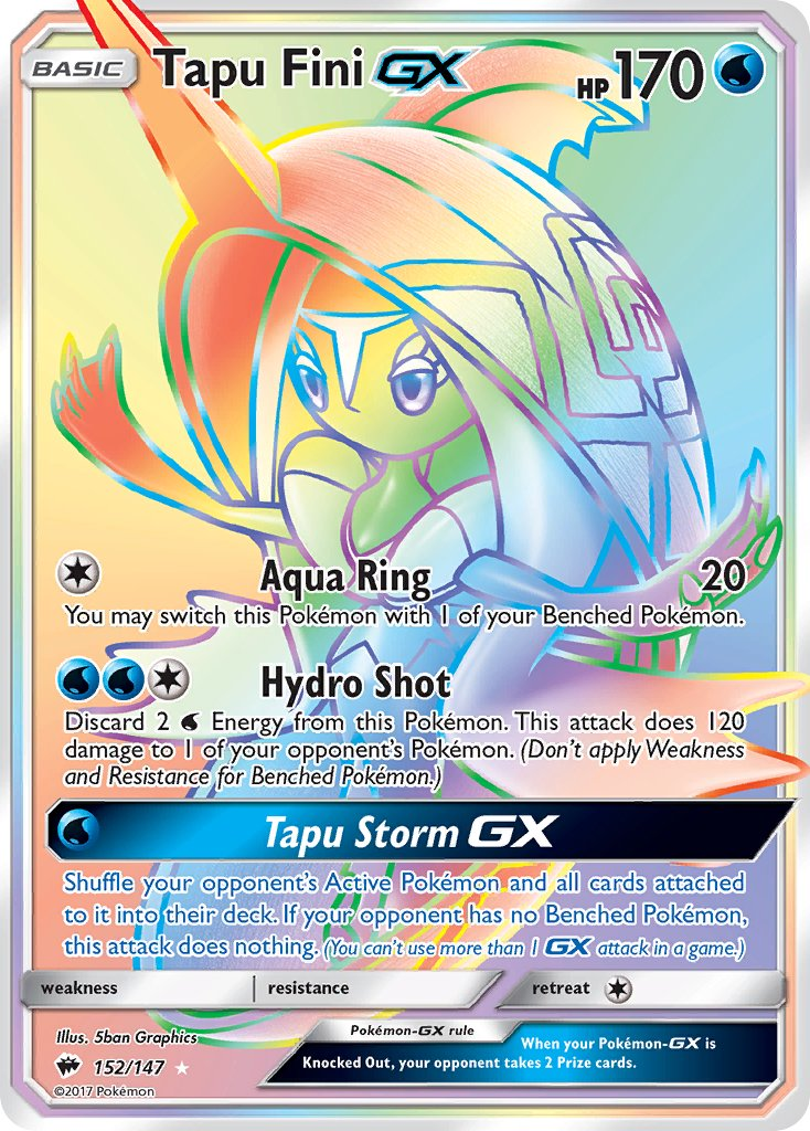 Tapu Fini GX Pokémon card
