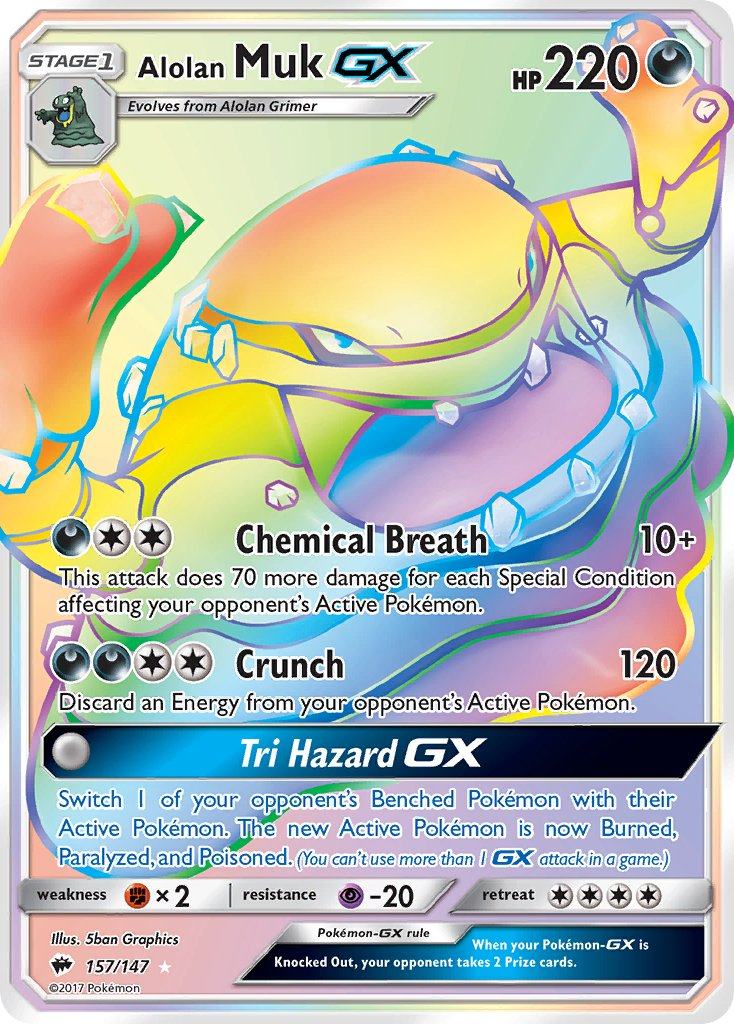 Alolan Muk GX Pokémon card