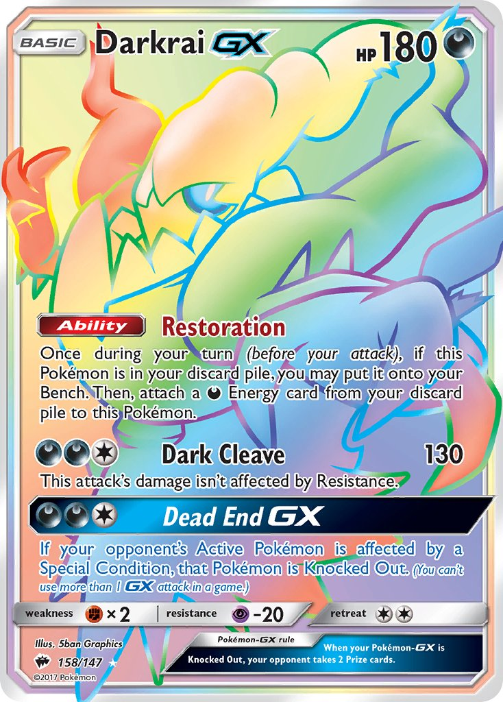Darkrai GX Pokémon card