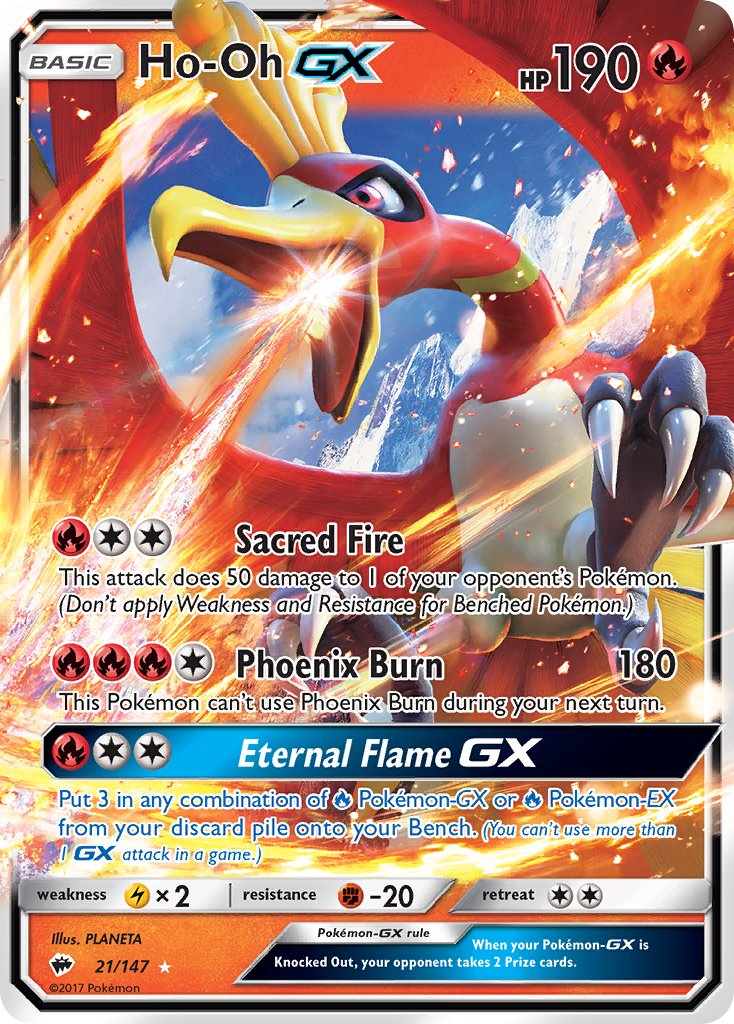 Ho-Oh GX Pokémon card