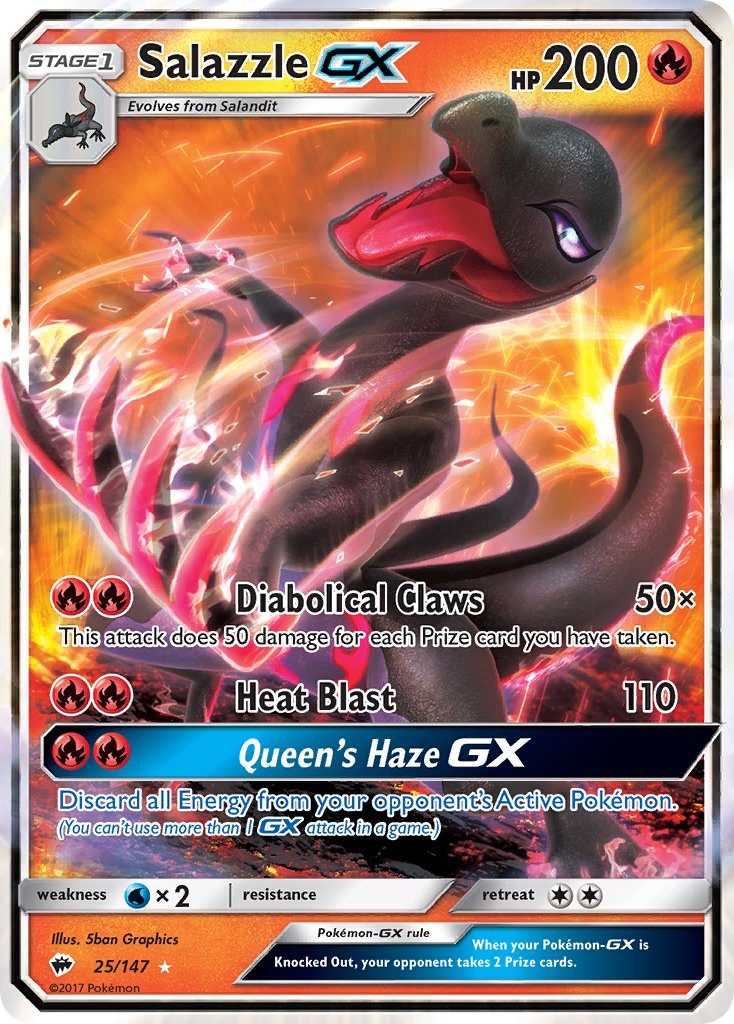 Salazzle GX Pokémon card