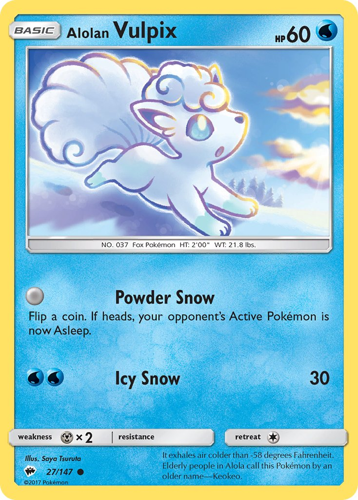 Alolan Vulpix Pokémon card