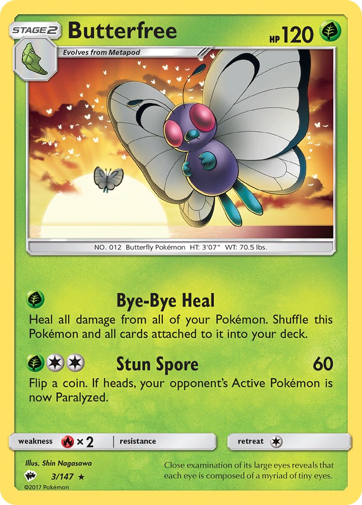 Butterfree Pokémon card
