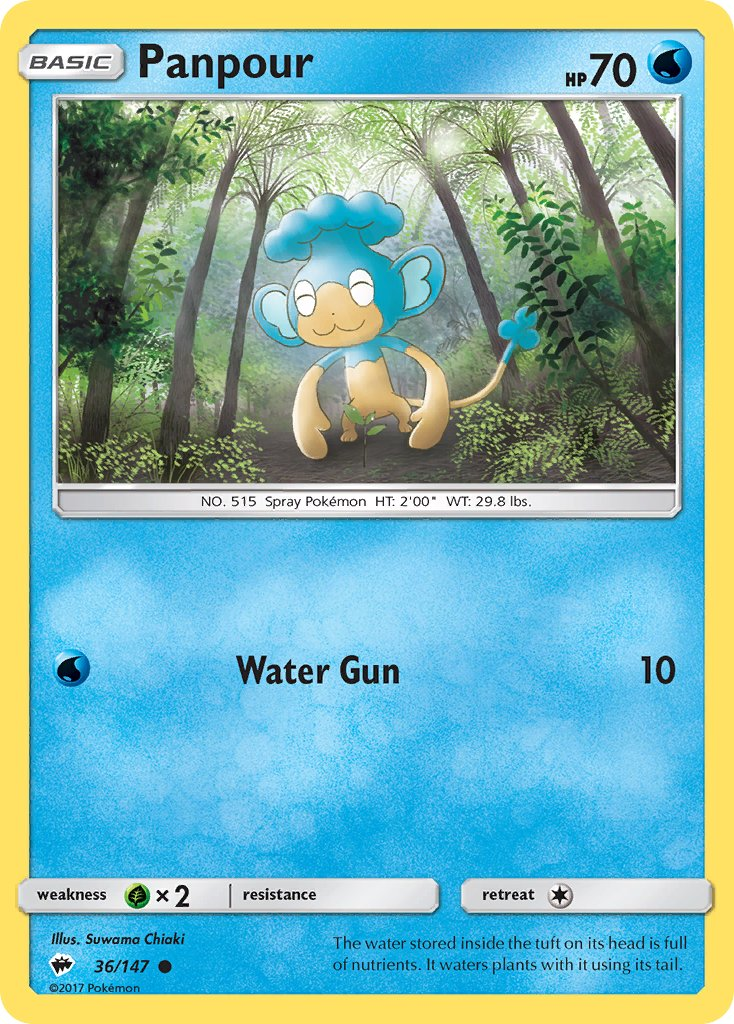 Panpour Pokémon card
