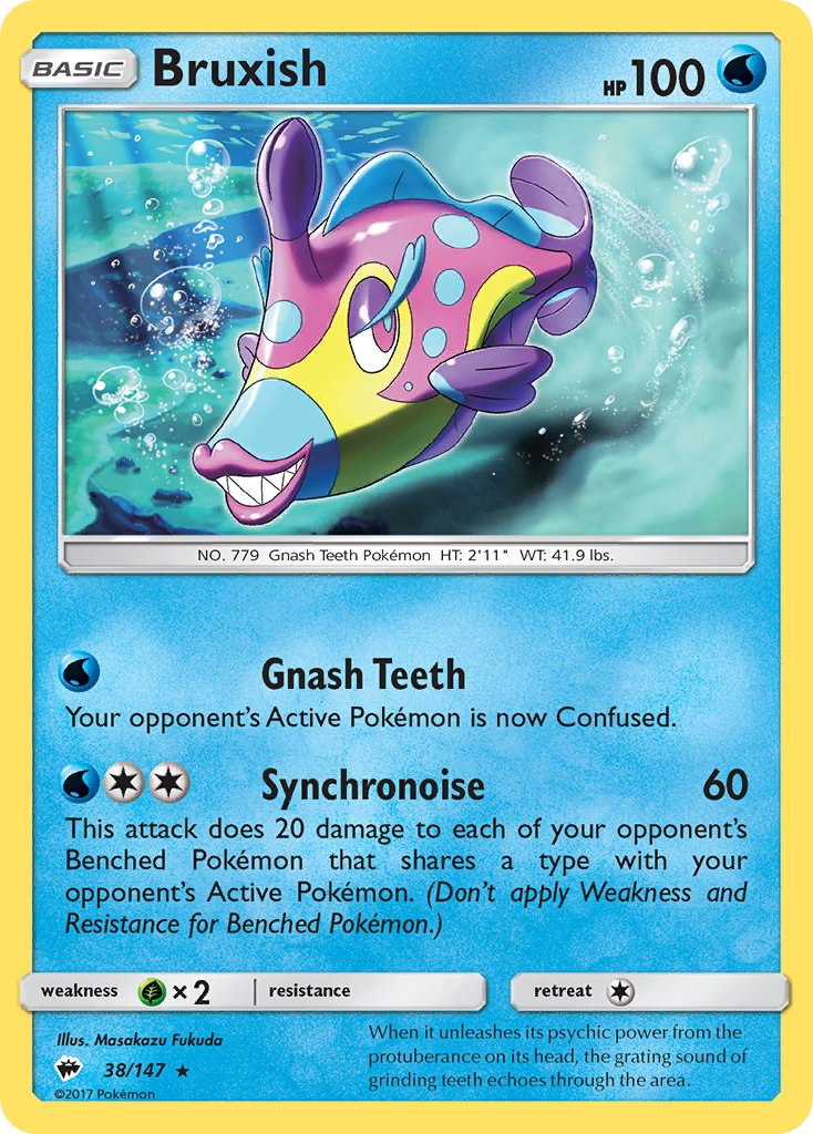 Bruxish Pokémon card