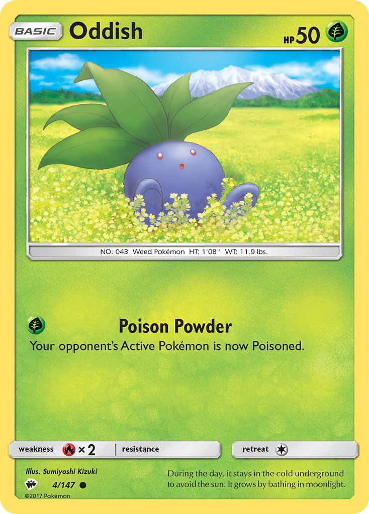 Oddish Pokémon card