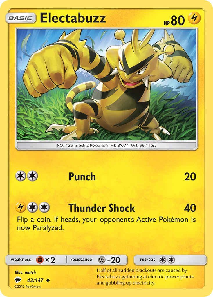 Electabuzz Pokémon card