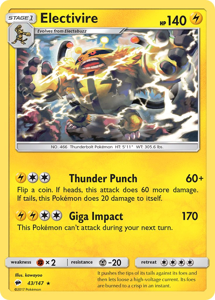 Electivire Pokémon card