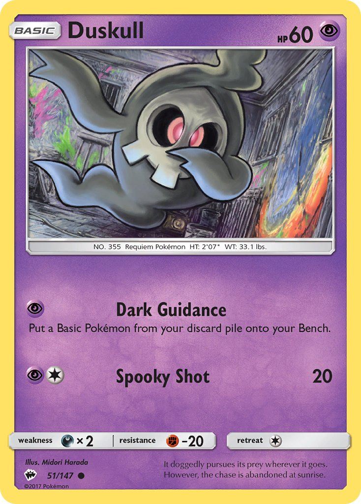 Duskull Pokémon card