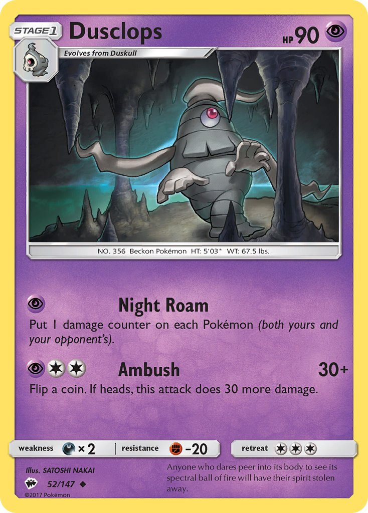 Dusclops Pokémon card