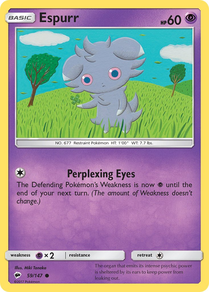 Espurr Pokémon card