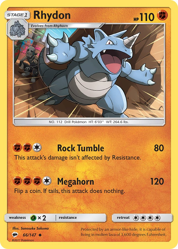 Rhydon Pokémon card