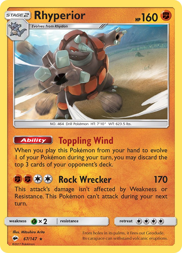 Rhyperior Pokémon card