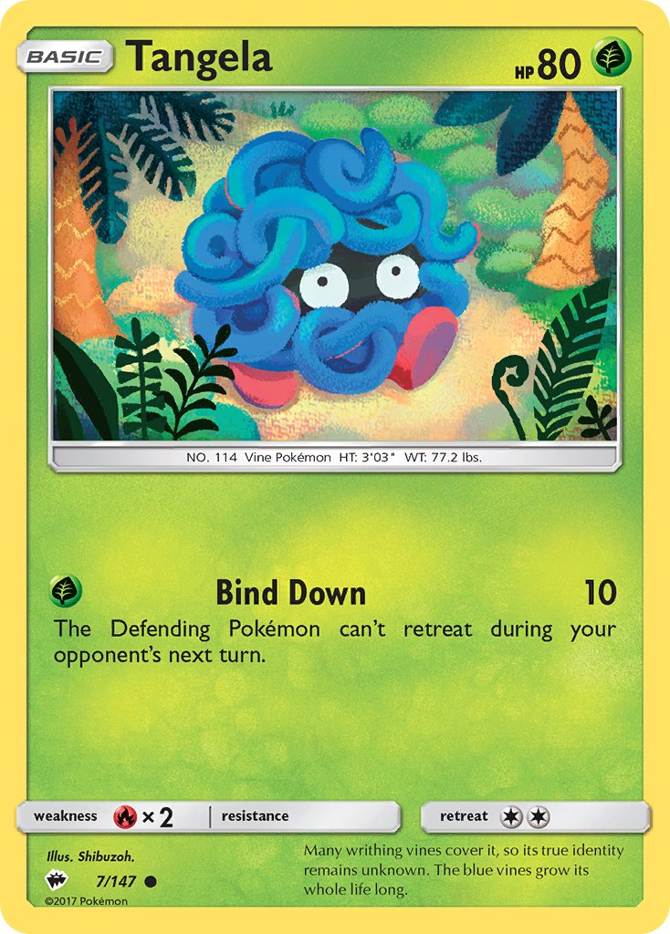 Tangela Pokémon card