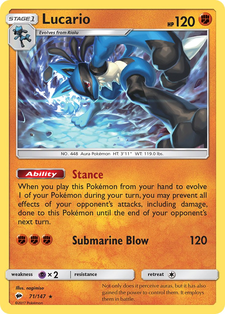 Lucario Pokémon card