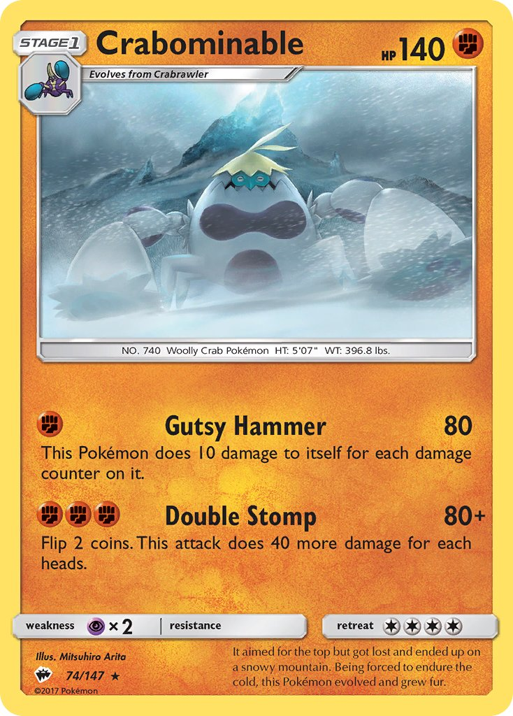 Crabominable Pokémon card