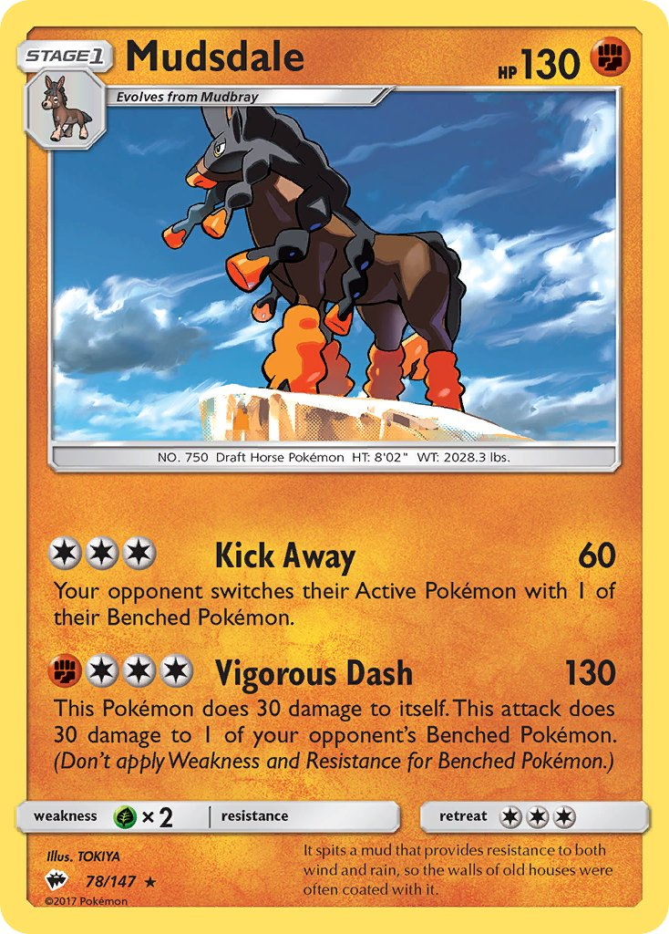 Mudsdale Pokémon card