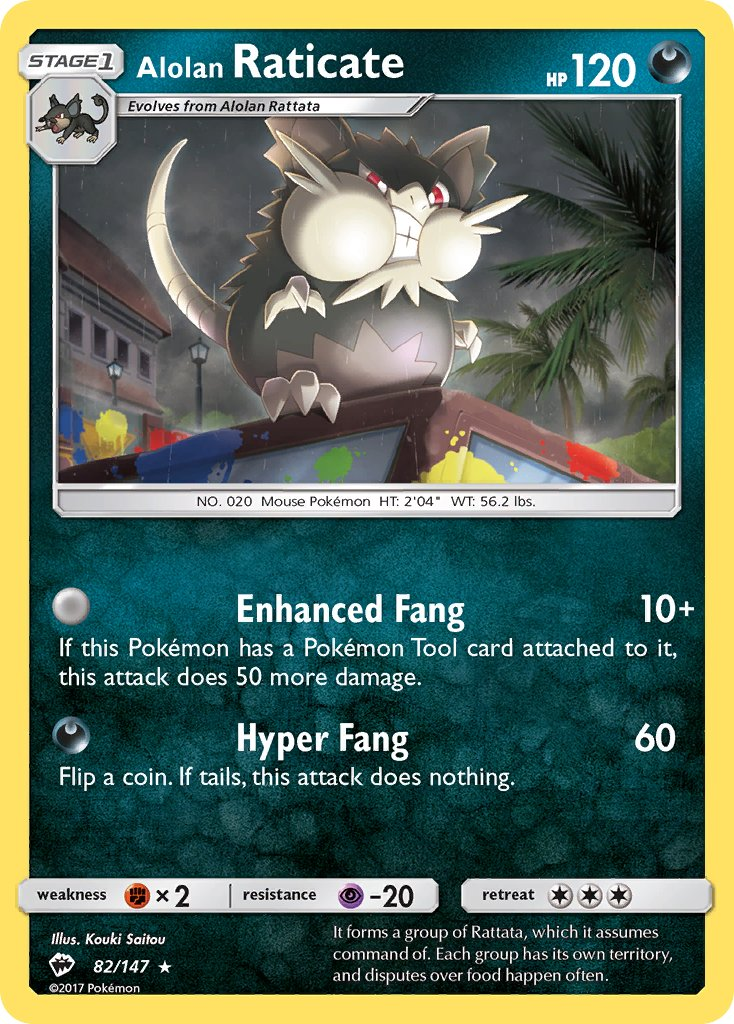 Alolan Raticate Pokémon card
