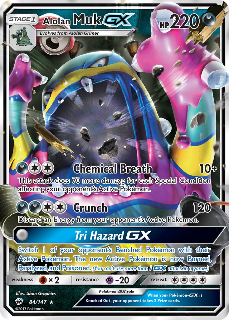 Alolan Muk GX Pokémon card