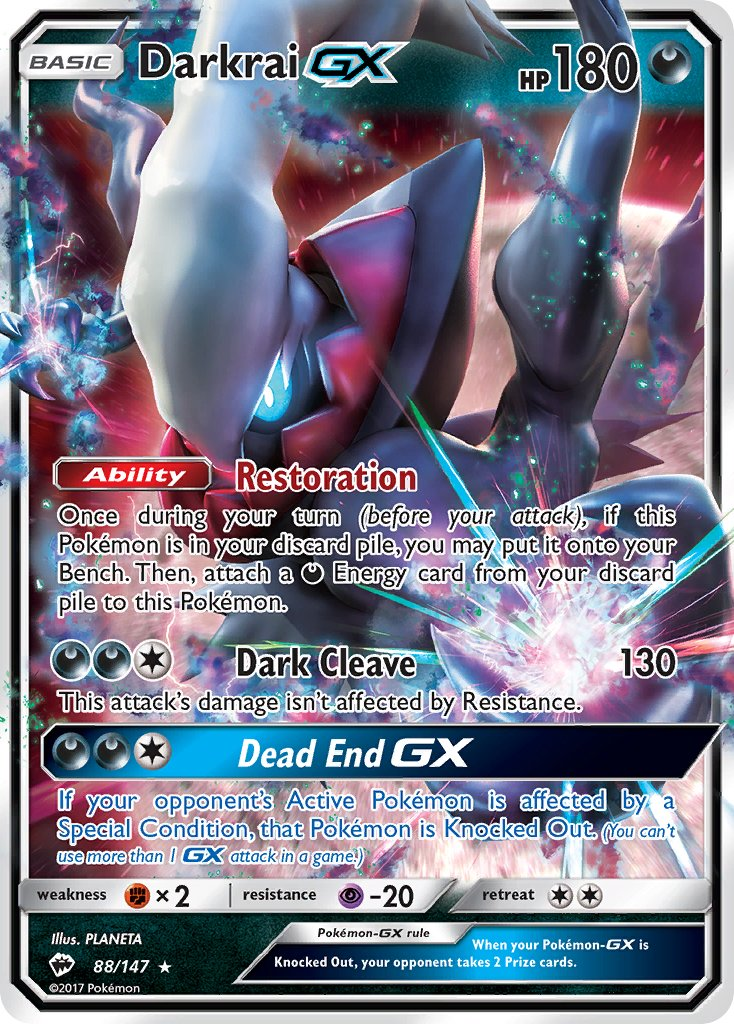 Darkrai GX Pokémon card