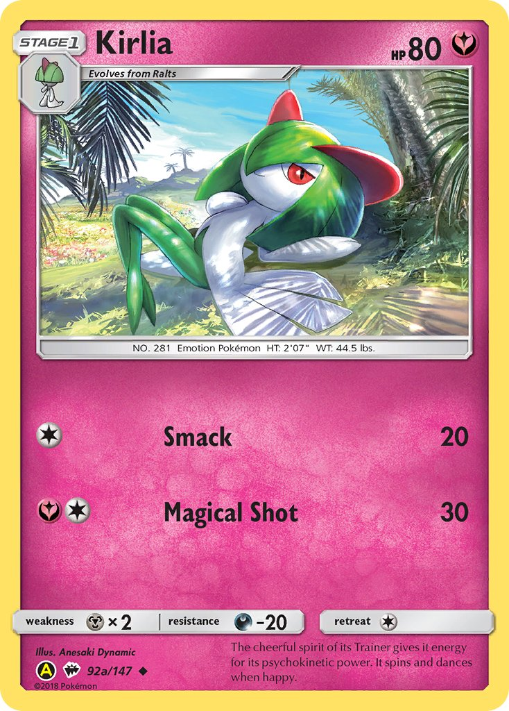 Kirlia Pokémon card