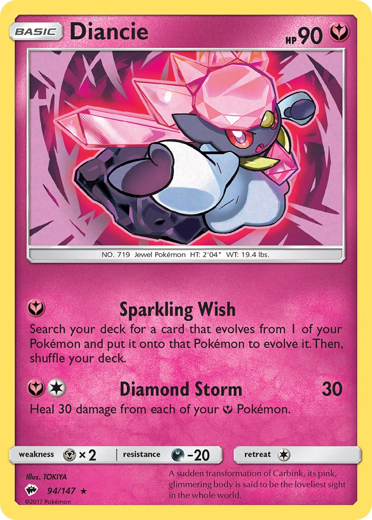 Diancie Pokémon card