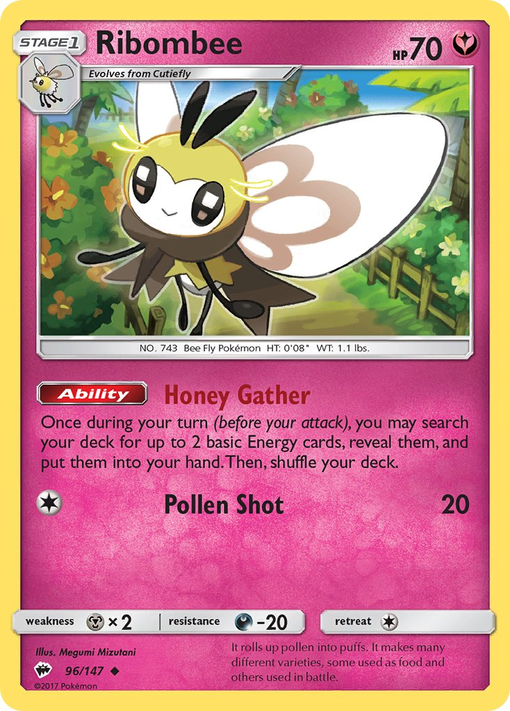 Ribombee Pokémon card