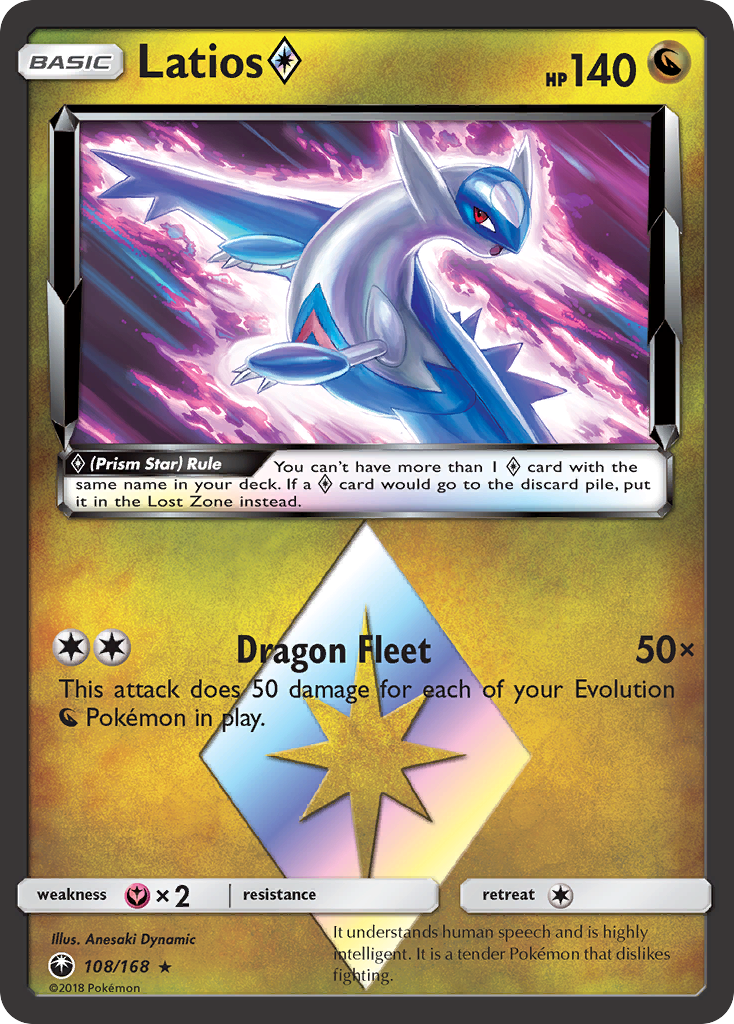 Latios Prism Star Pokémon card