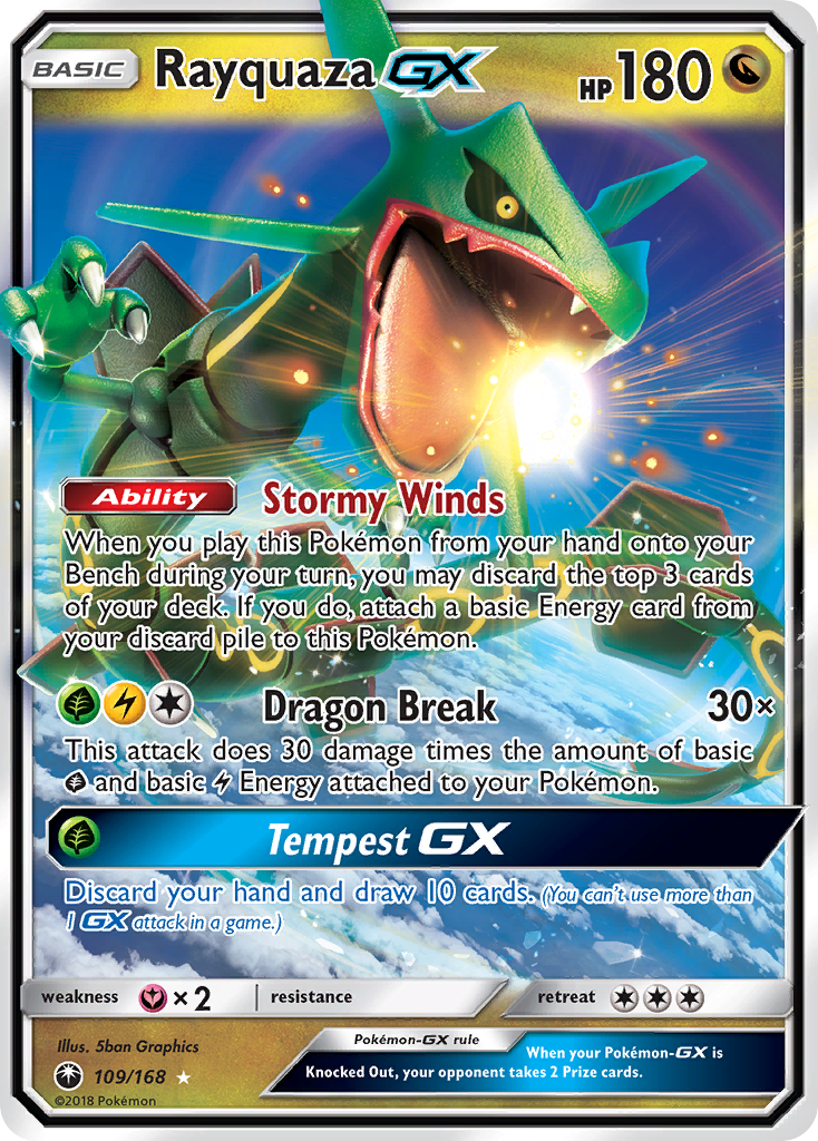Rayquaza GX Pokémon card