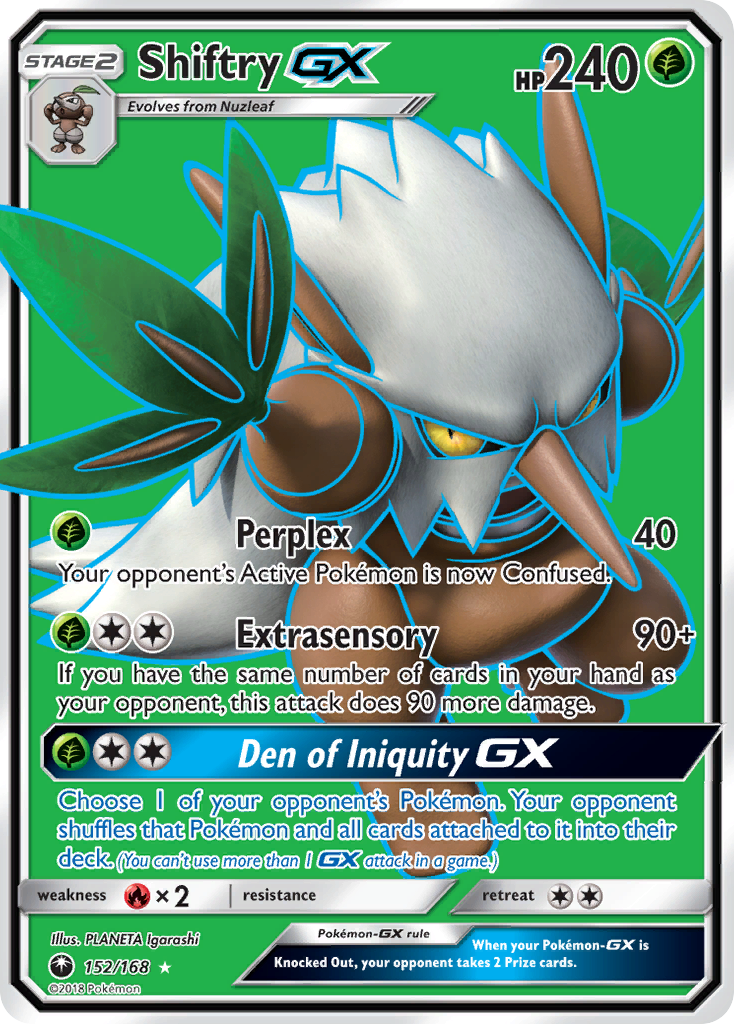 Shiftry GX Pokémon card