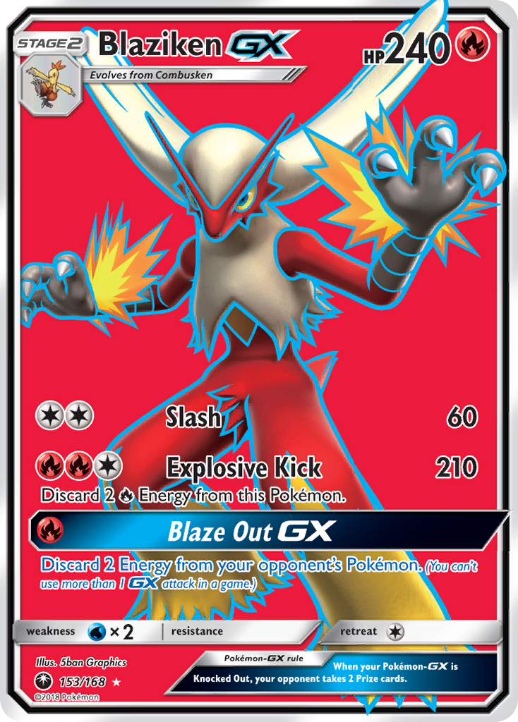 Blaziken GX Pokémon card