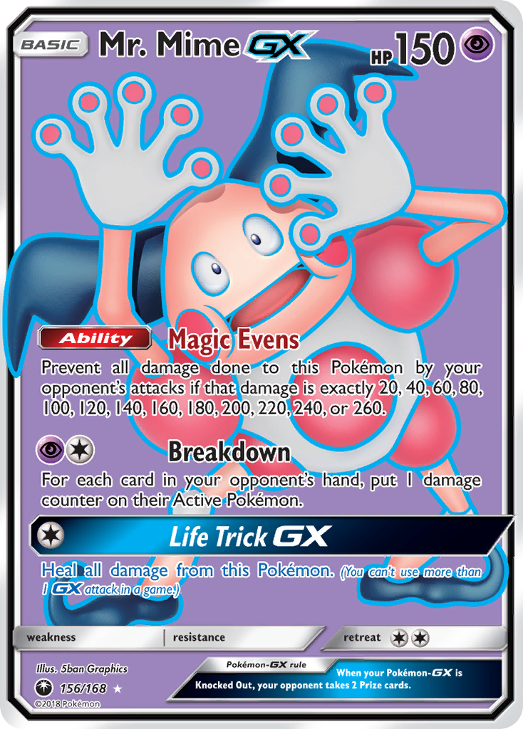 Mr. Mime GX Pokémon card
